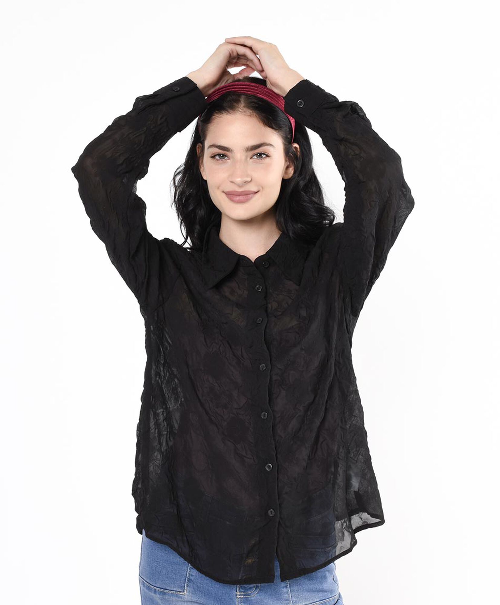Blusa mujer negra transparencia Blusa mujer negra transparencia