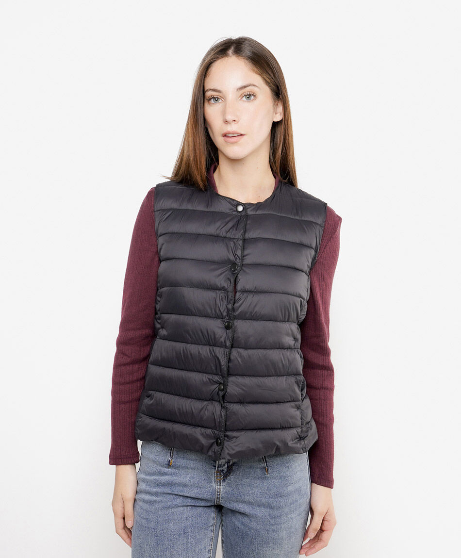 Parka mujer  puffa con botones