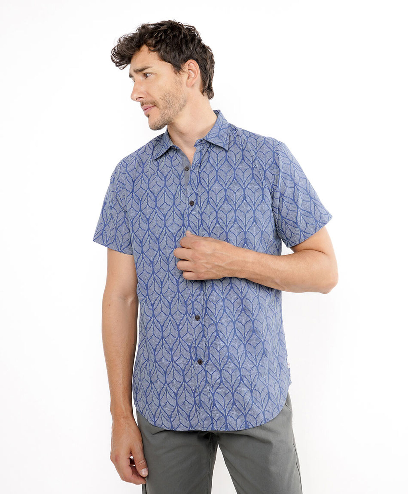 Camisa hombre diseño hojas Camisa hombre diseño hojas