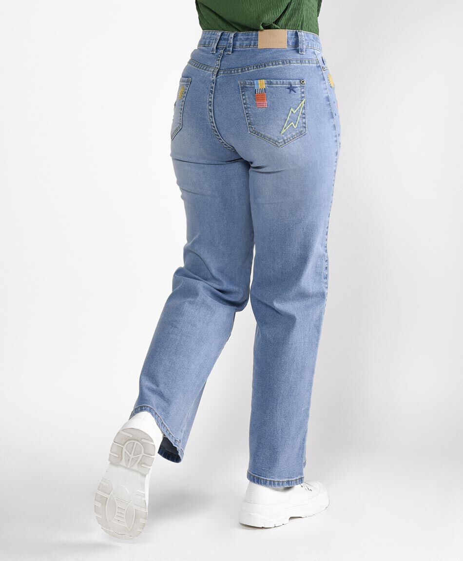 Jeans tiro alto moms