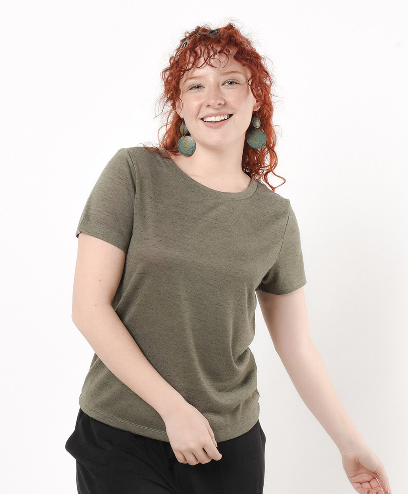 Polera mujer jaspeada lino Polera mujer jaspeada lino