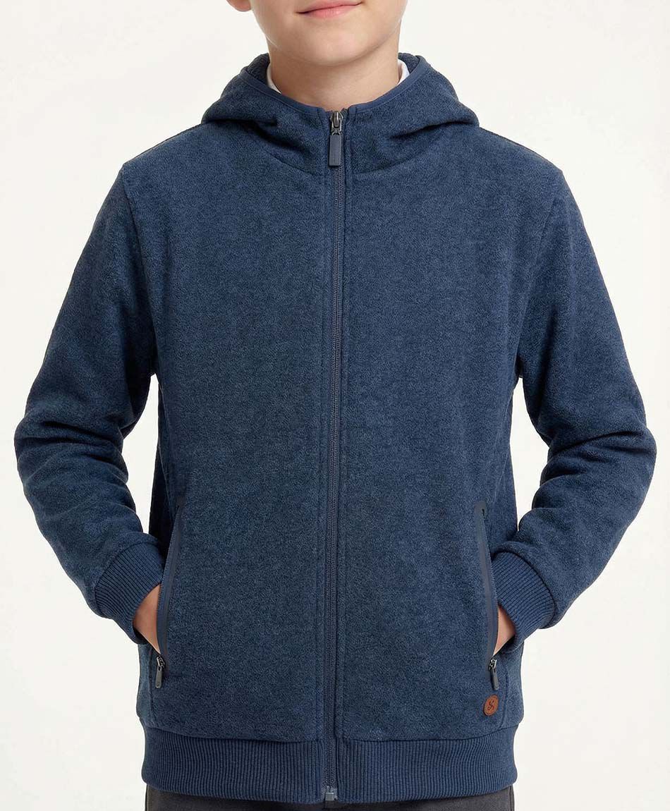 Casaca escolar bolsillo cierre navy