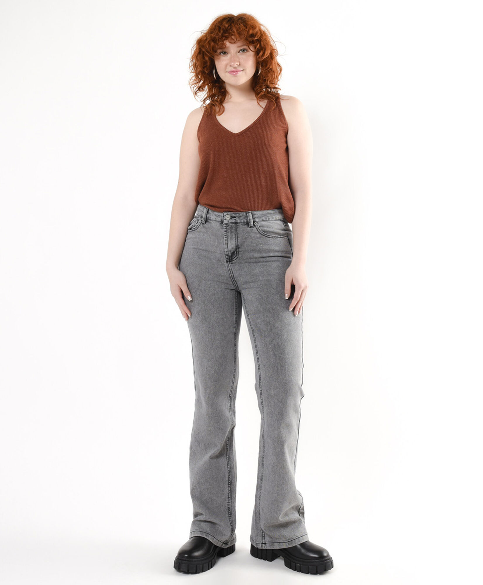 Jeans mujer gris flare Jeans mujer gris flare