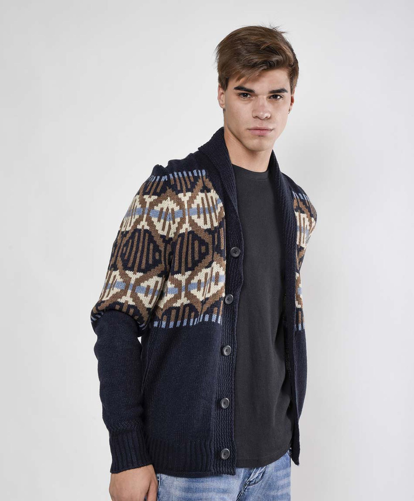 Cardigan hombre rombos Cardigan hombre rombos