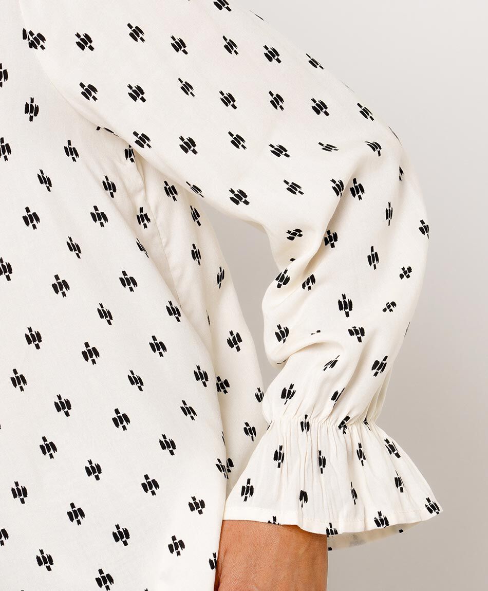 Blusa mujer top elegante puntos ikat