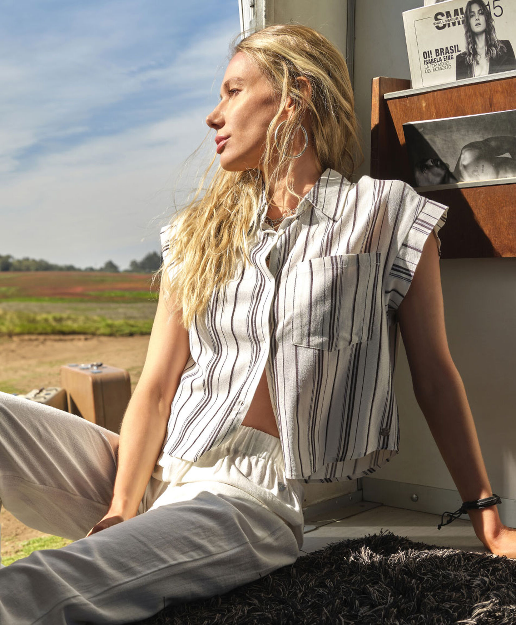 Blusa mujer líneas irregulares Blusa mujer líneas irregulares