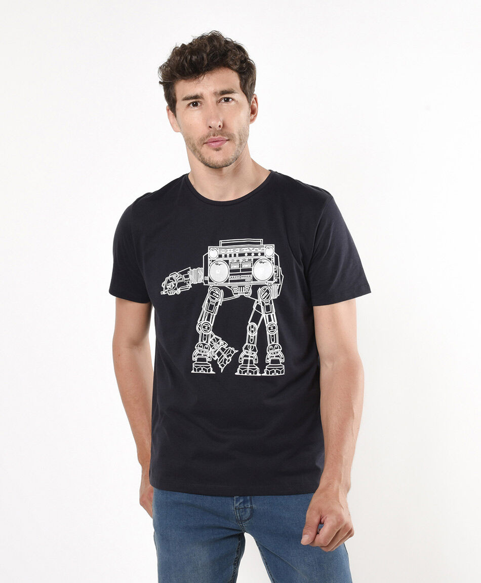 Polera hombre estampado radio