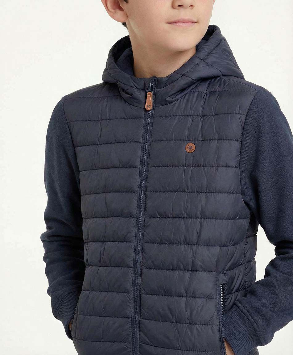 Parka escolar manga poler&oacute;n navy