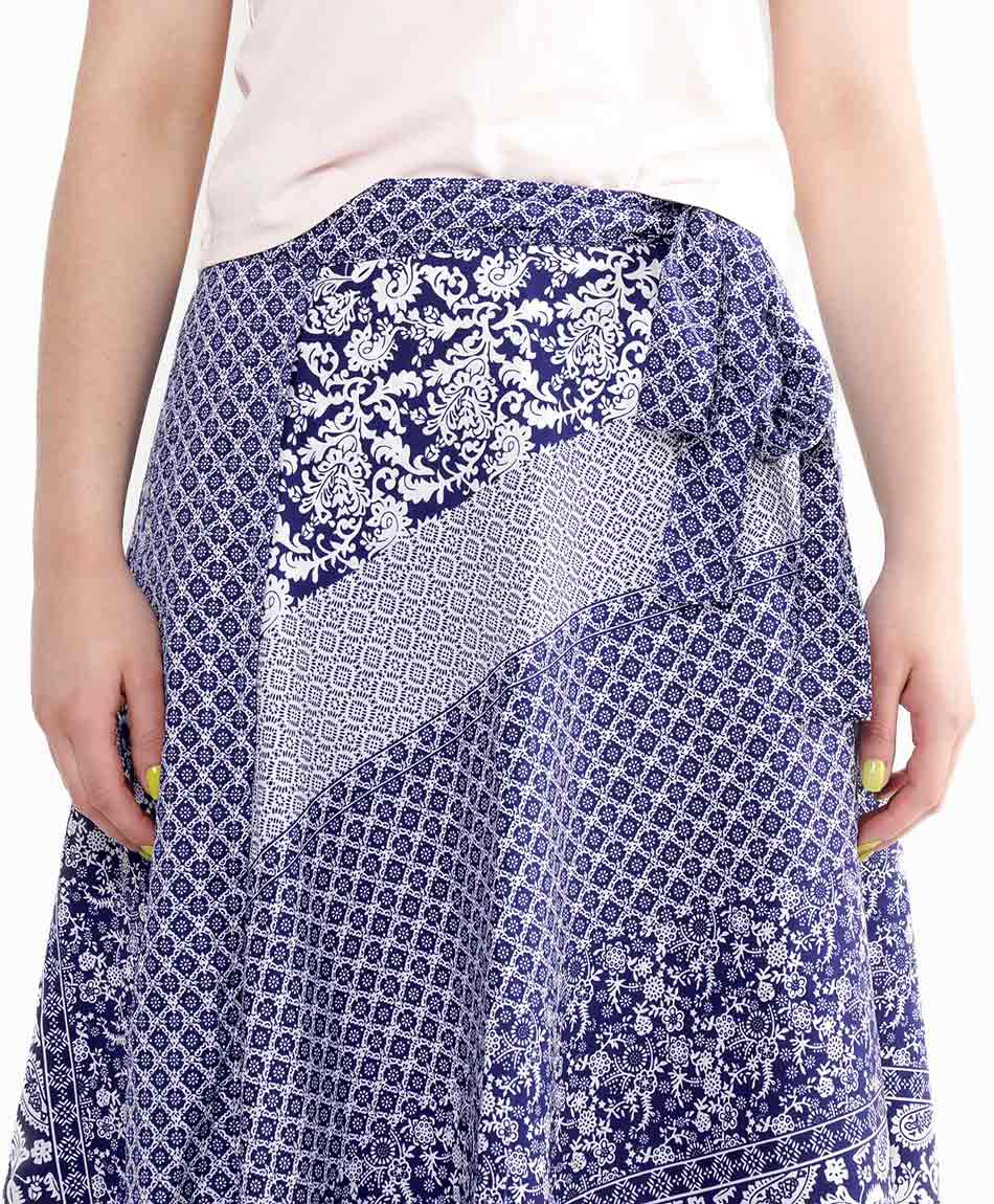 Falda mujer mini mix print