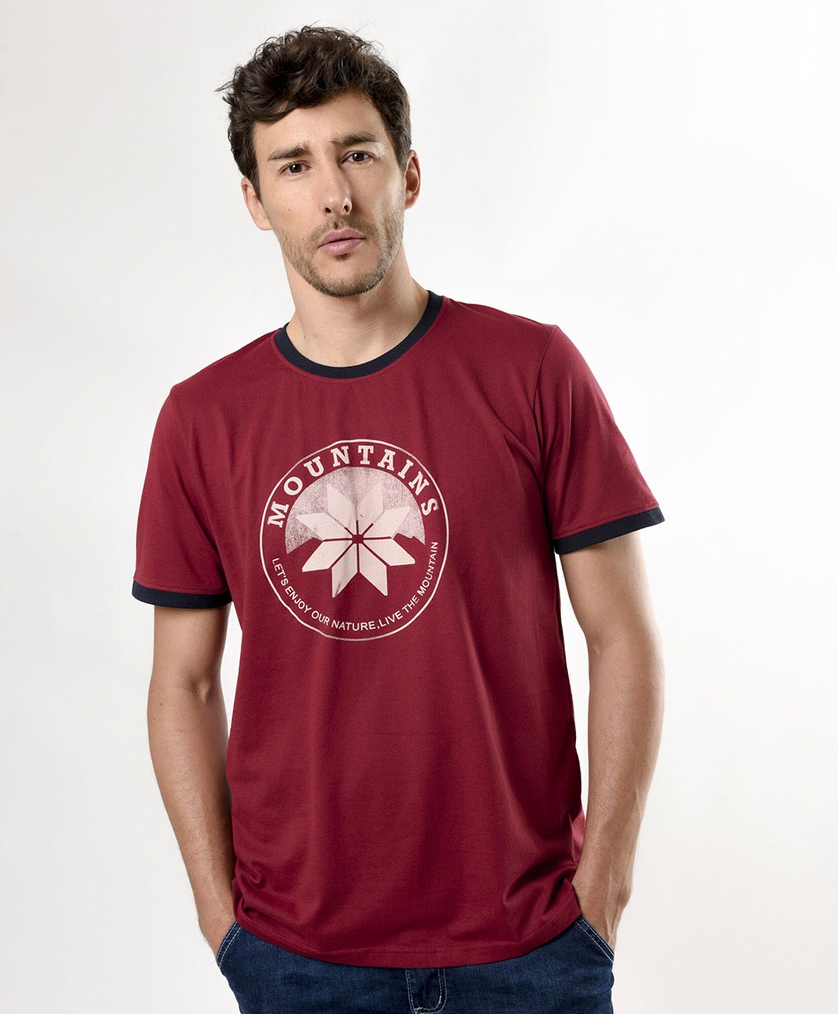 Polera hombre bicolor mountain Polera hombre bicolor mountain