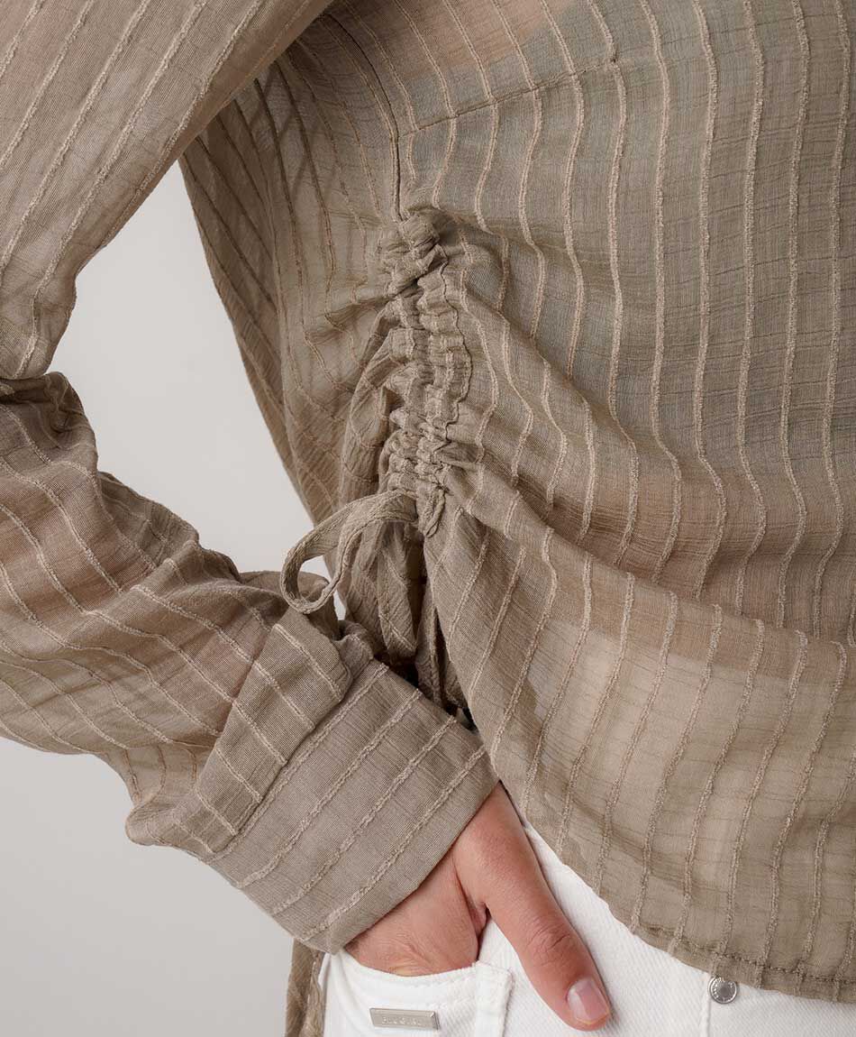 Blusa mujer lazos laterales l&iacute;neas