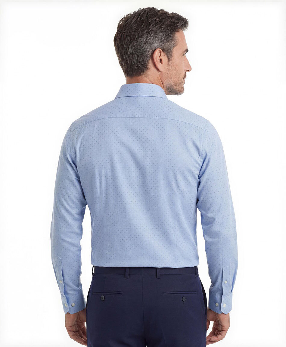 Camisa hombre print celeste