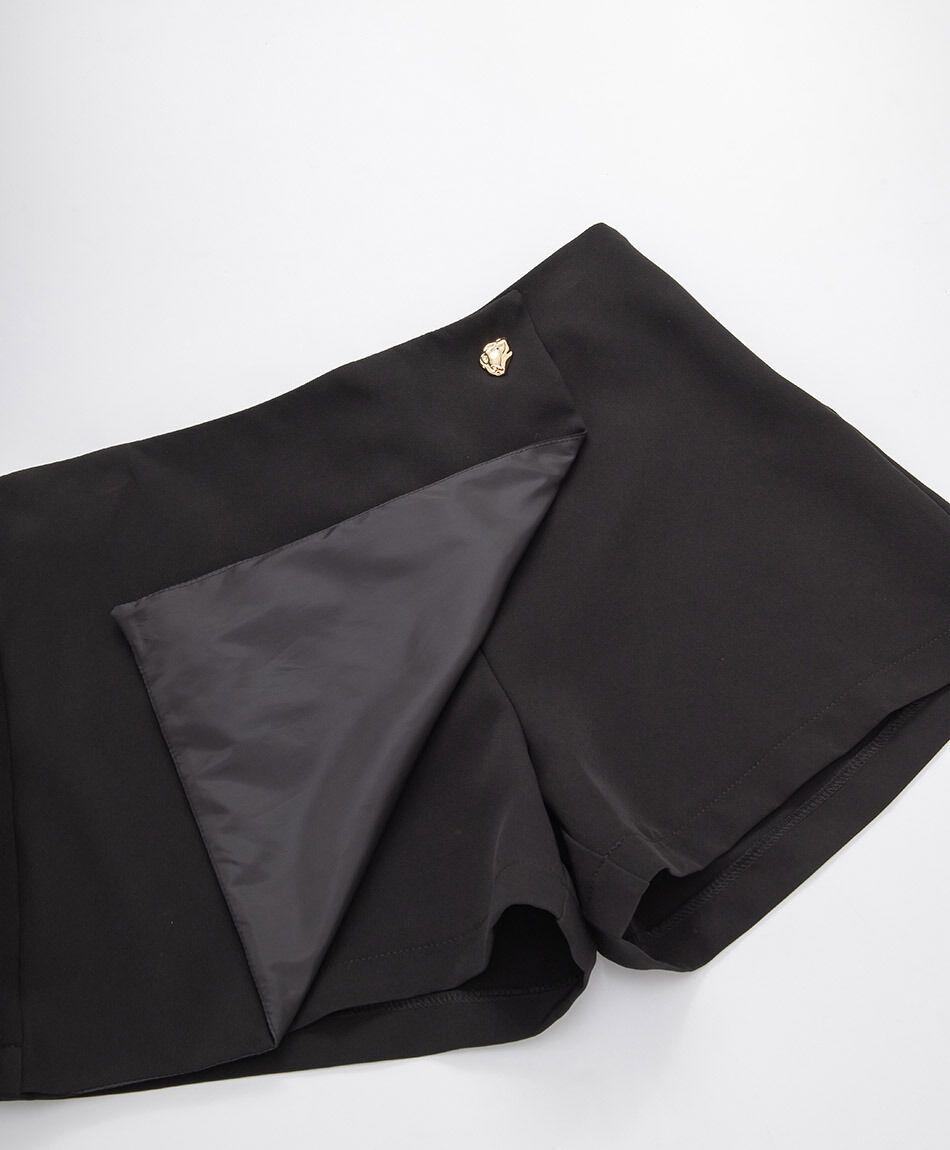 Mini falda mujer short botones dorados