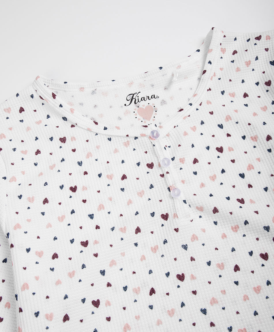 Pijama mujer jacquard heart