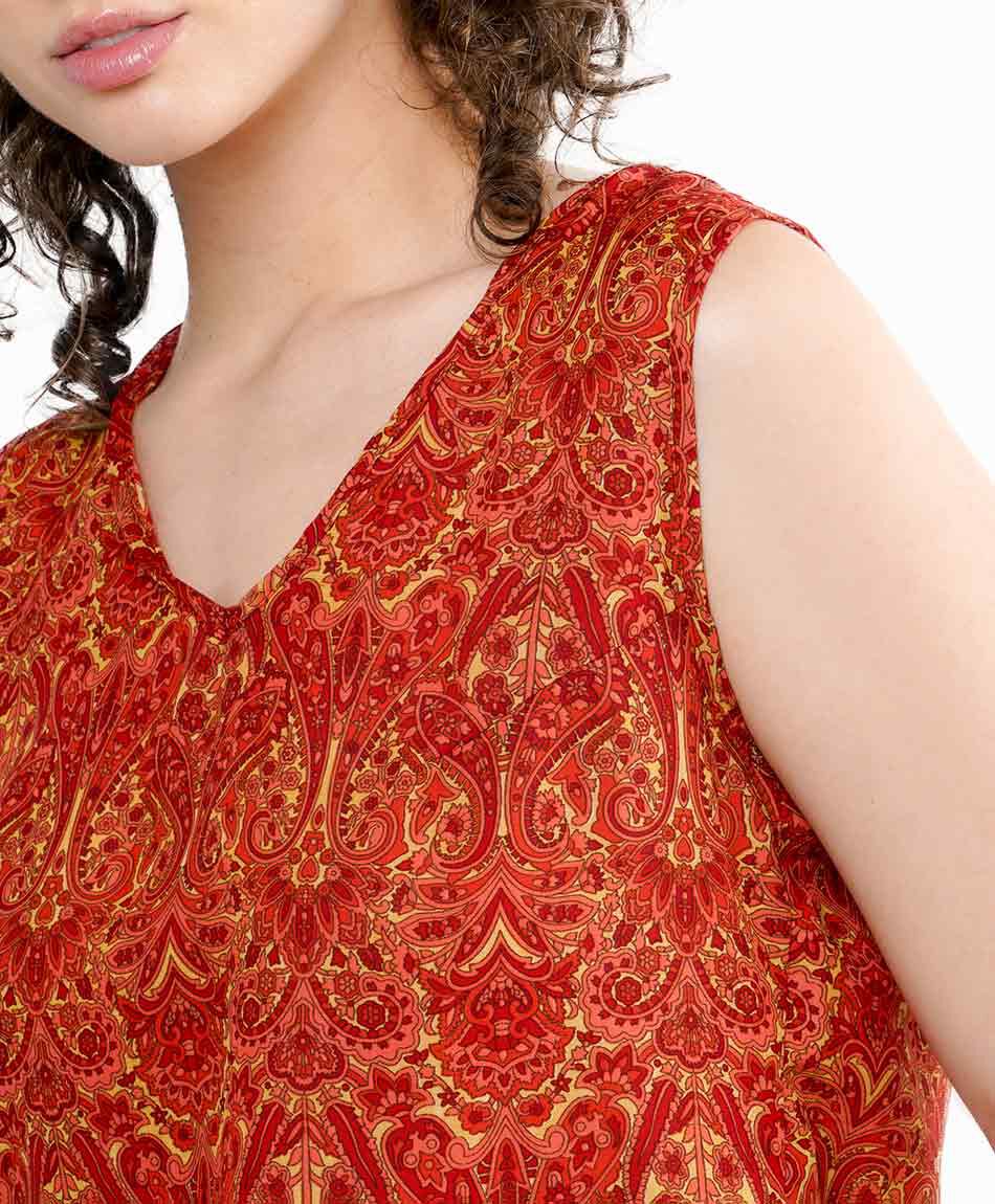 Blusa mujer sin mangas chic