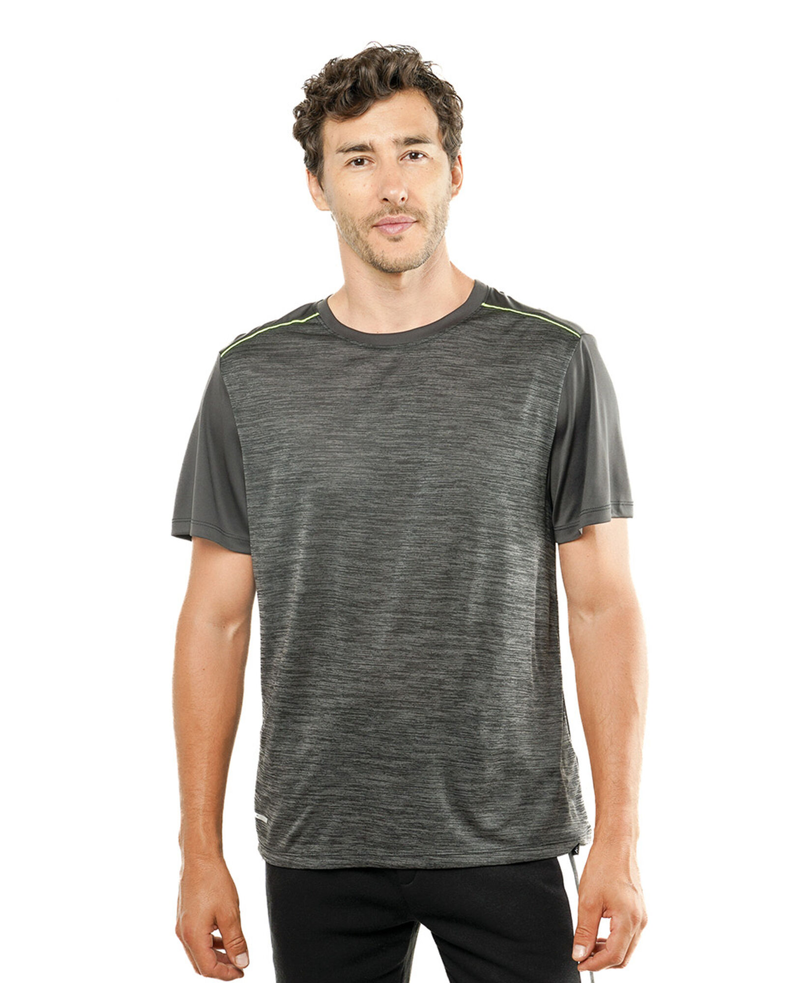 Polera deportiva hombre jaspeada Polera deportiva hombre jaspeada