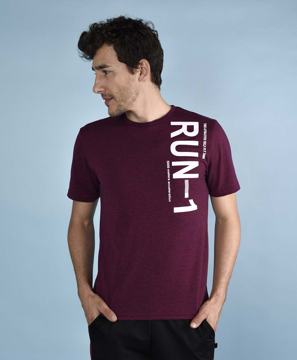 Polera deportiva manga corta cuello redondo