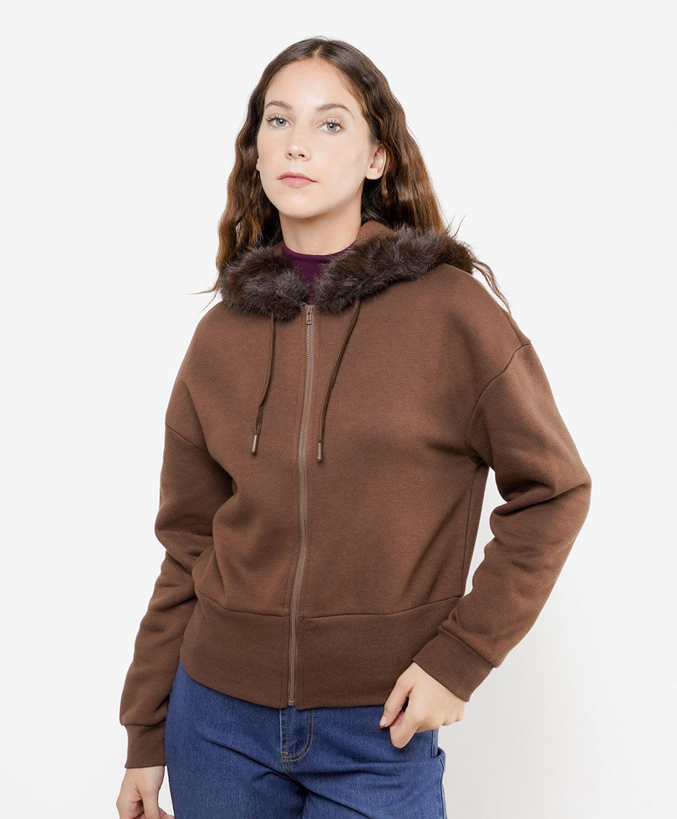 Poler&oacute;n mujer cuello pelitos