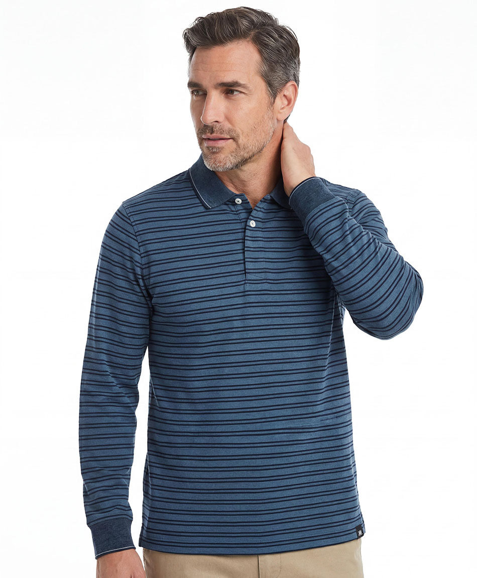 Polera hombre polo l&iacute;neas