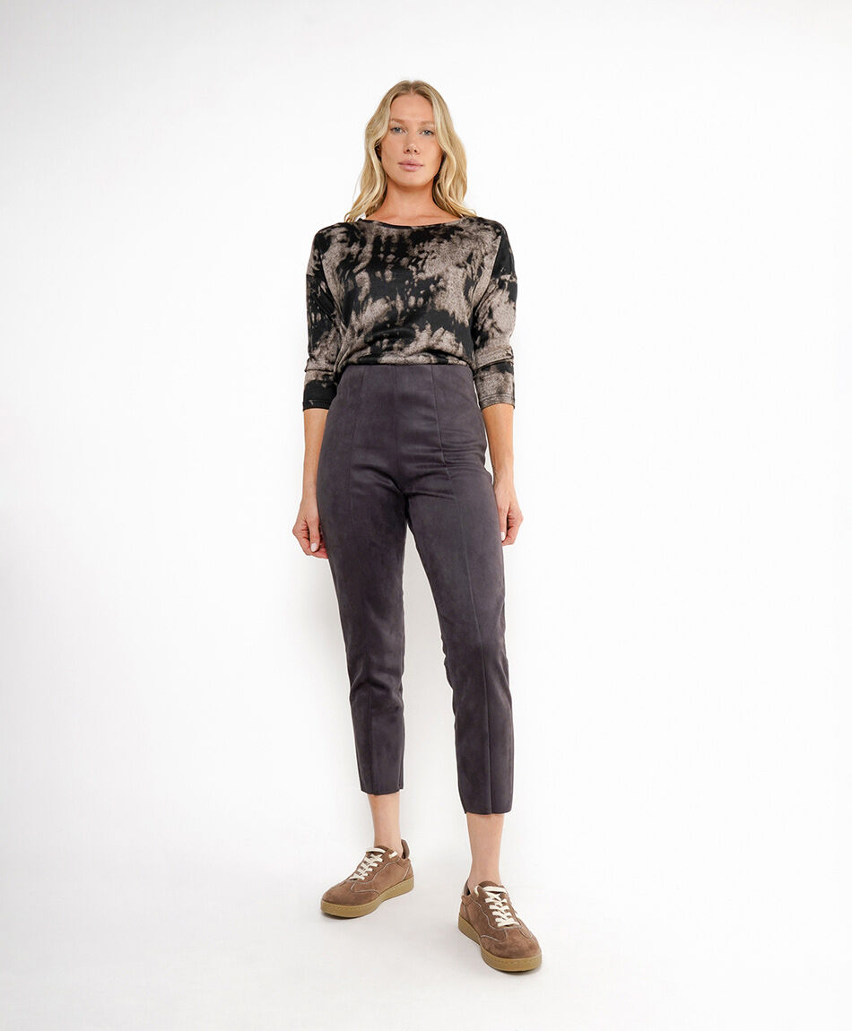 Leggins mujer suede costura