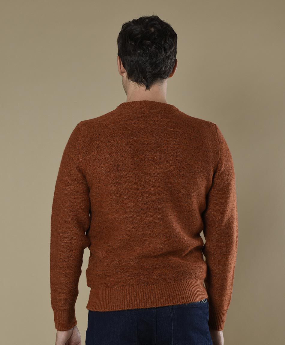 Sweater trenzado cuello redondo