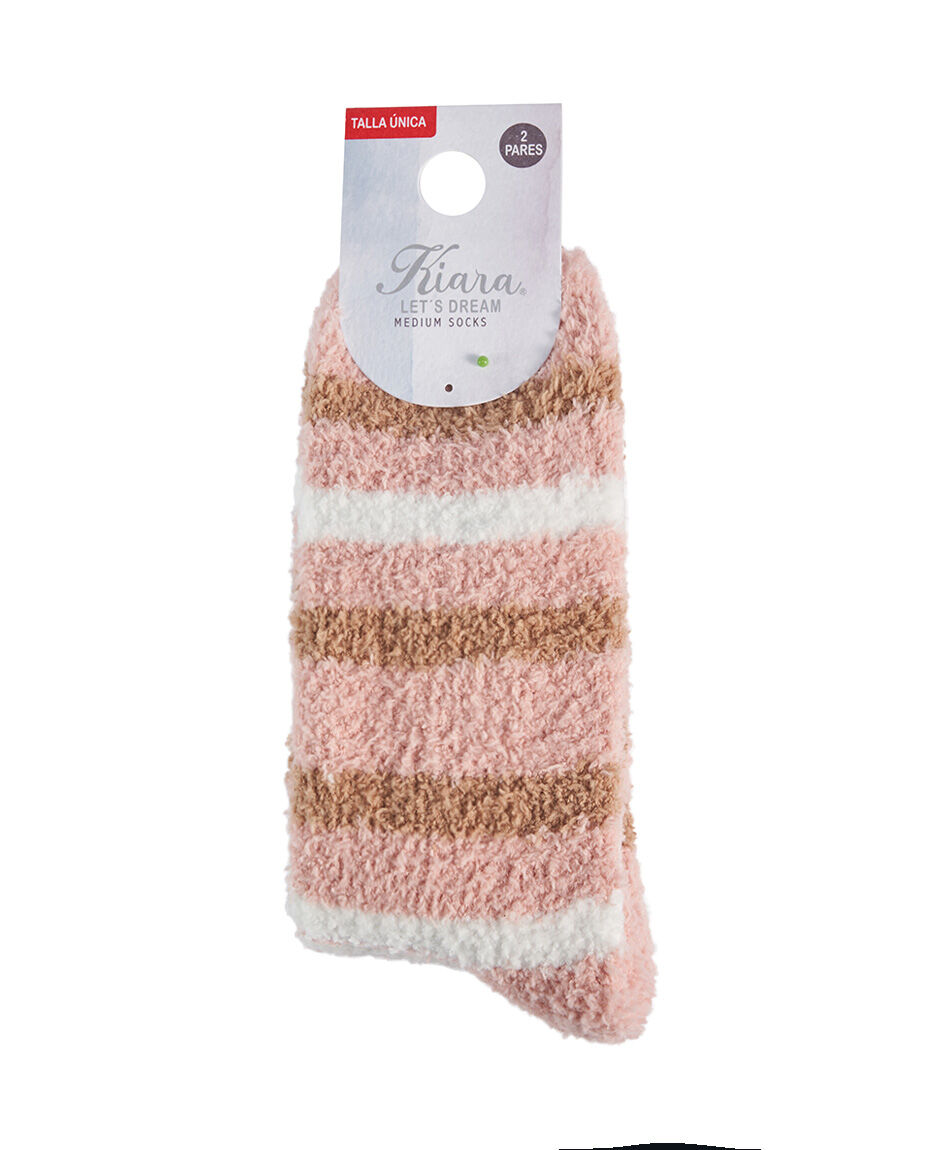 Pack 2 calcetines mujer tonos pastel suaves
