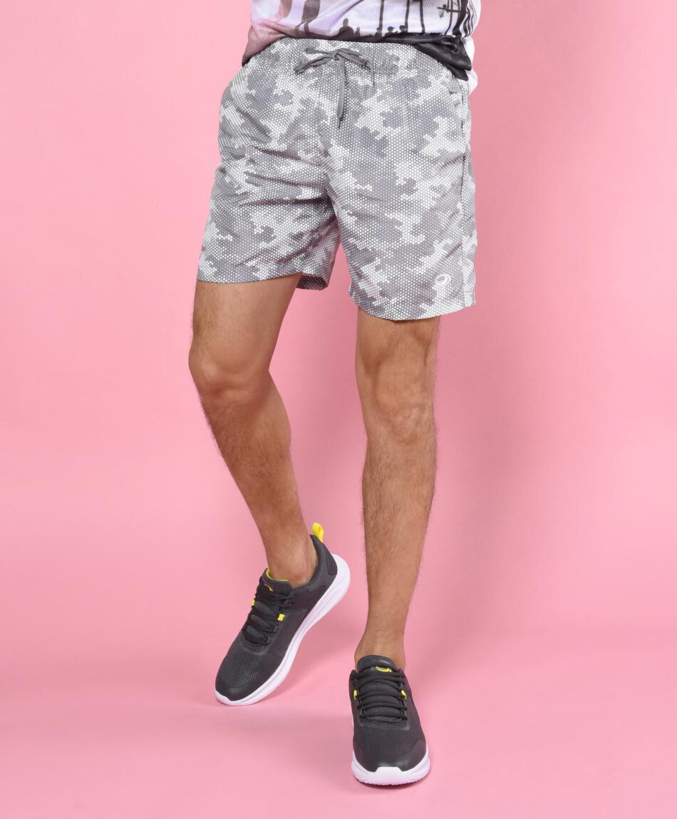 Short estampado panal malla