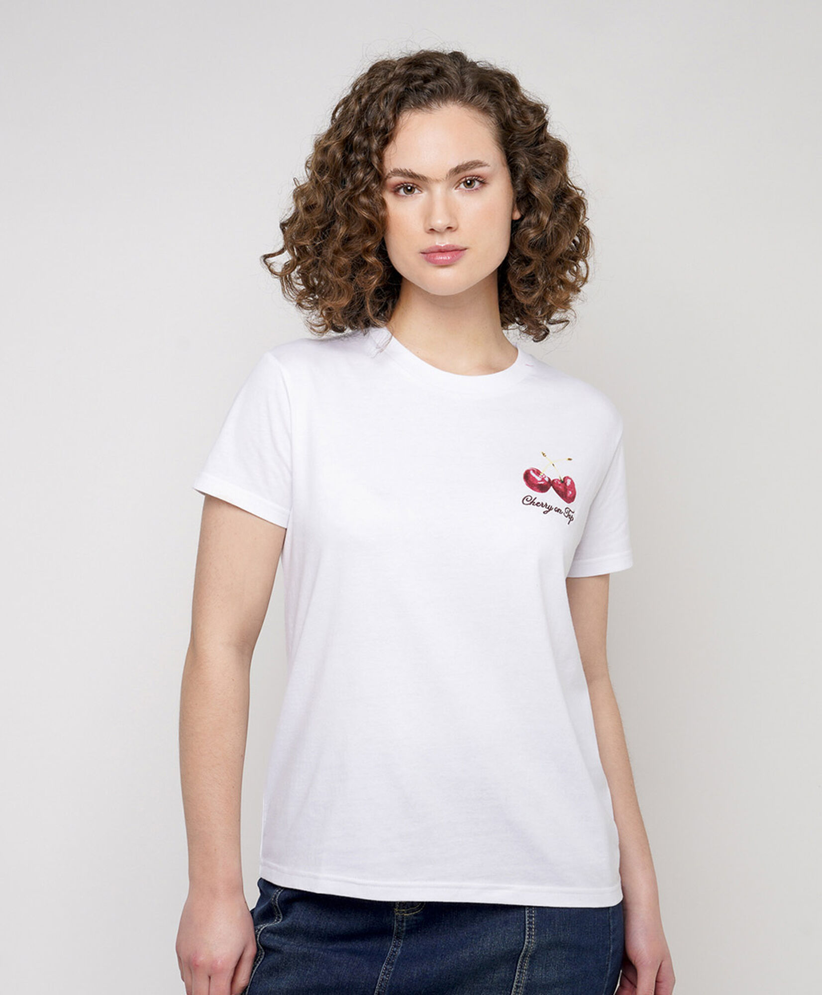 Polera mujer doble estampado cherry Polera mujer doble estampado cherry