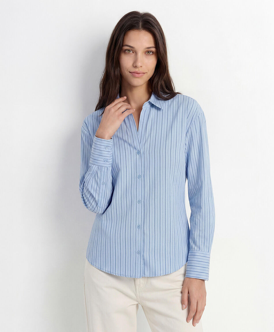 Blusa mujer rayas bicolor