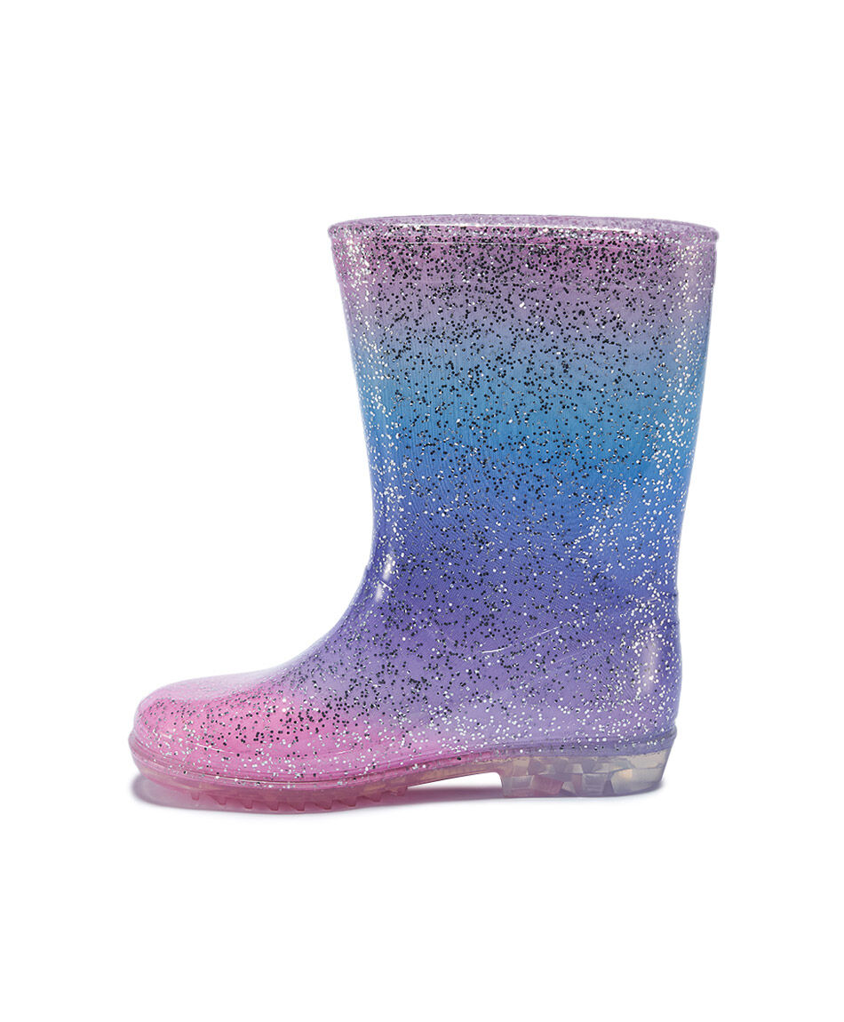 Bota ni&ntilde;a agua estampada glitter