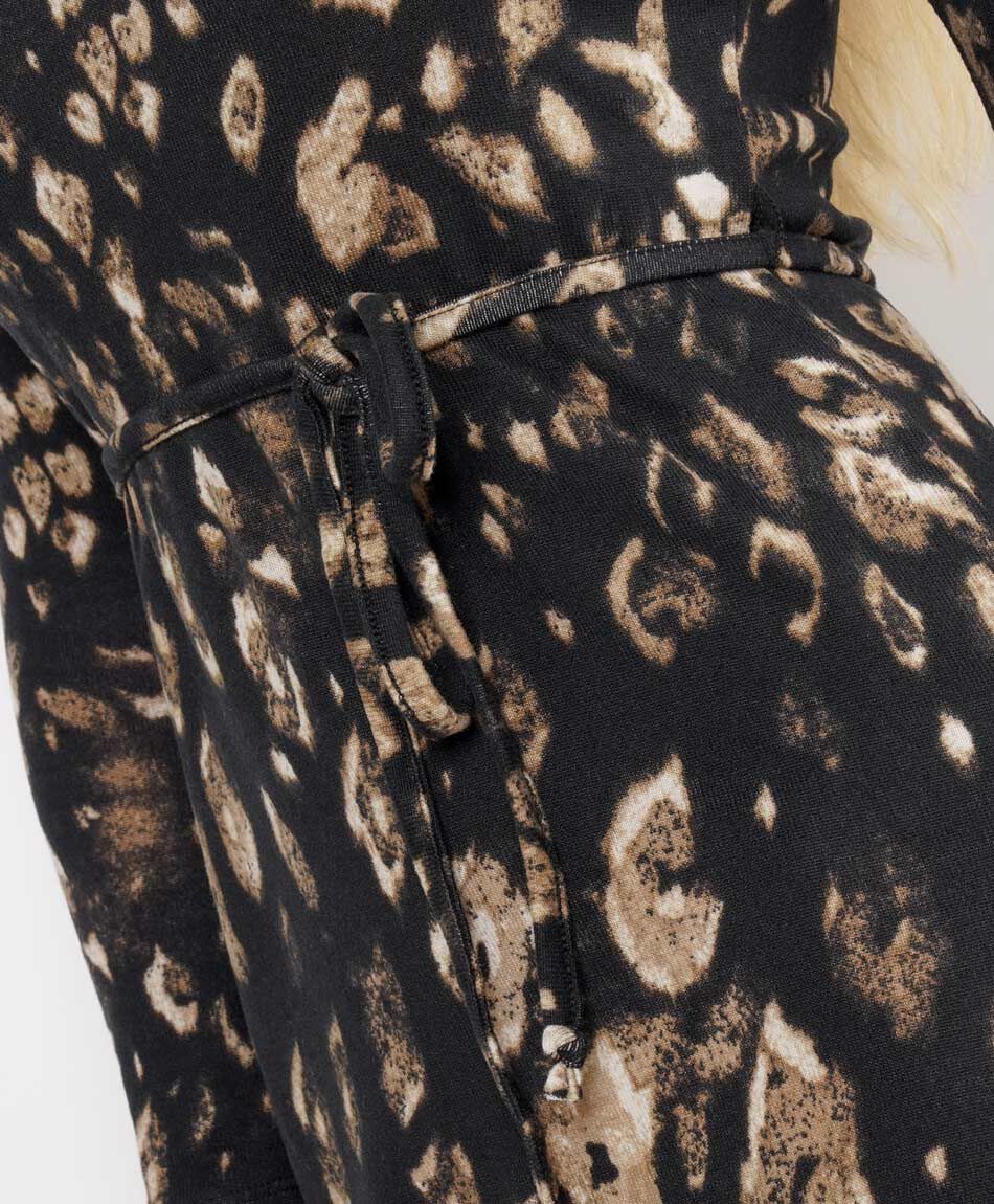 Vestido mujer lanoso animal print