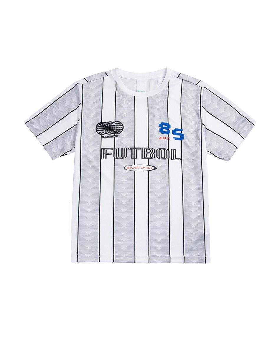 Polera ni&ntilde;o f&uacute;tbol l&iacute;neas