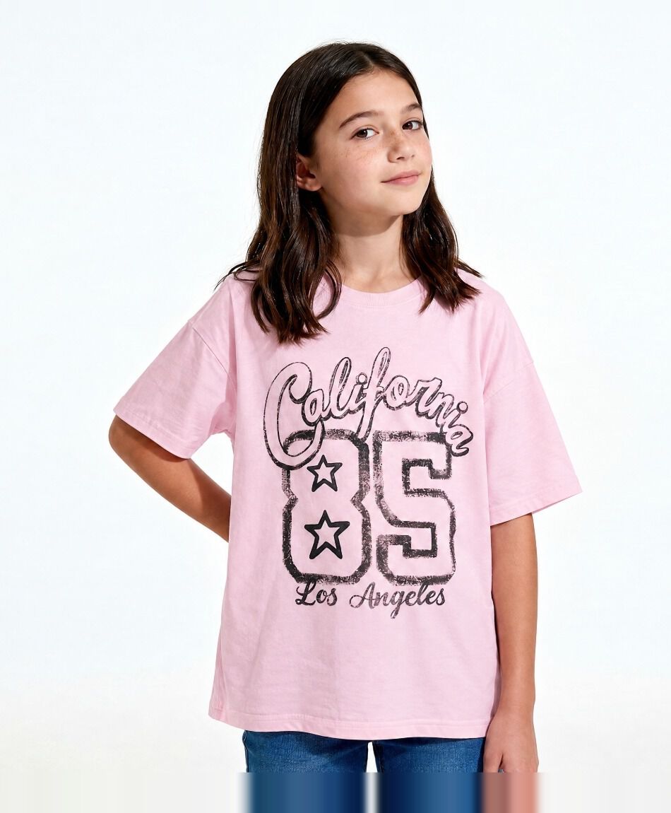 Polera ni&ntilde;a oversize california