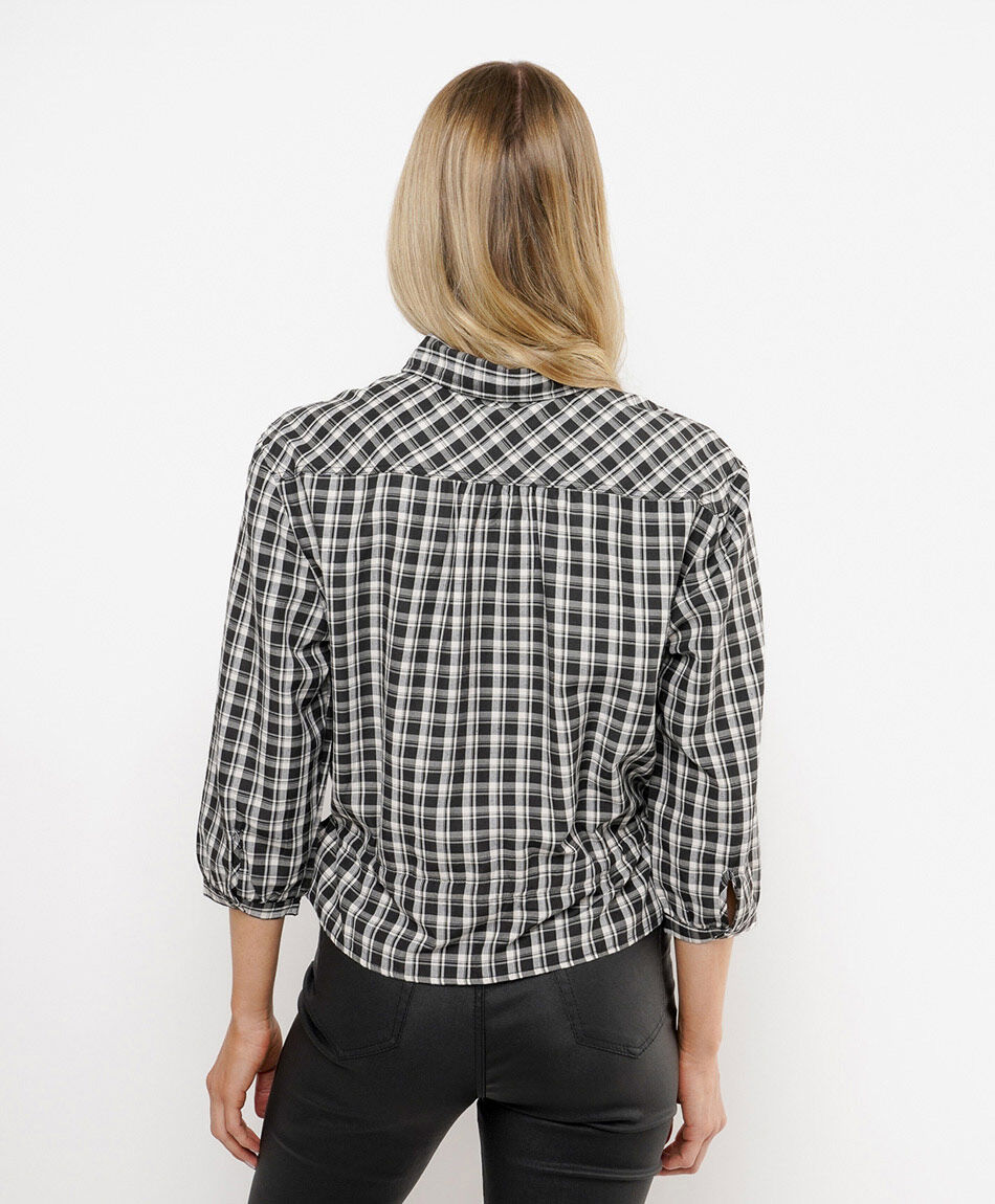 Blusa mujer escocesa lazo