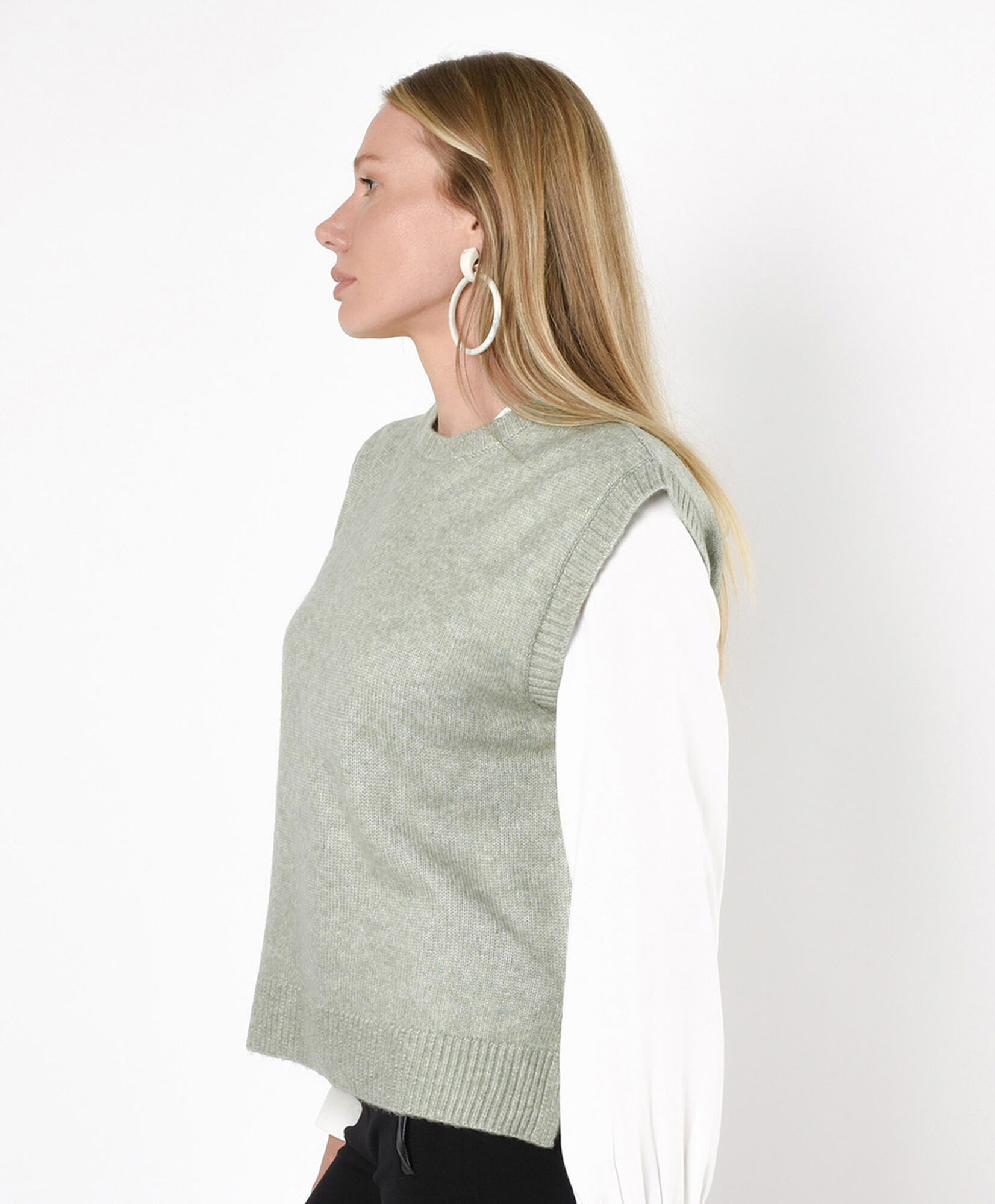 Sweater mujer liso sin mangas verde Sweater mujer liso sin mangas verde