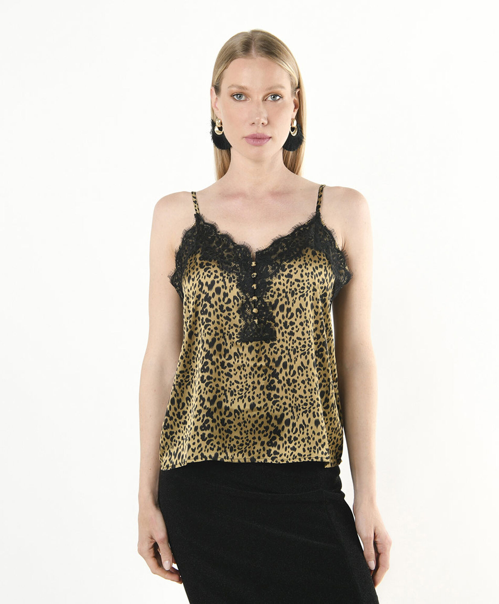 Blusa mujer animal print leopardo encajes Blusa mujer animal print leopardo encajes