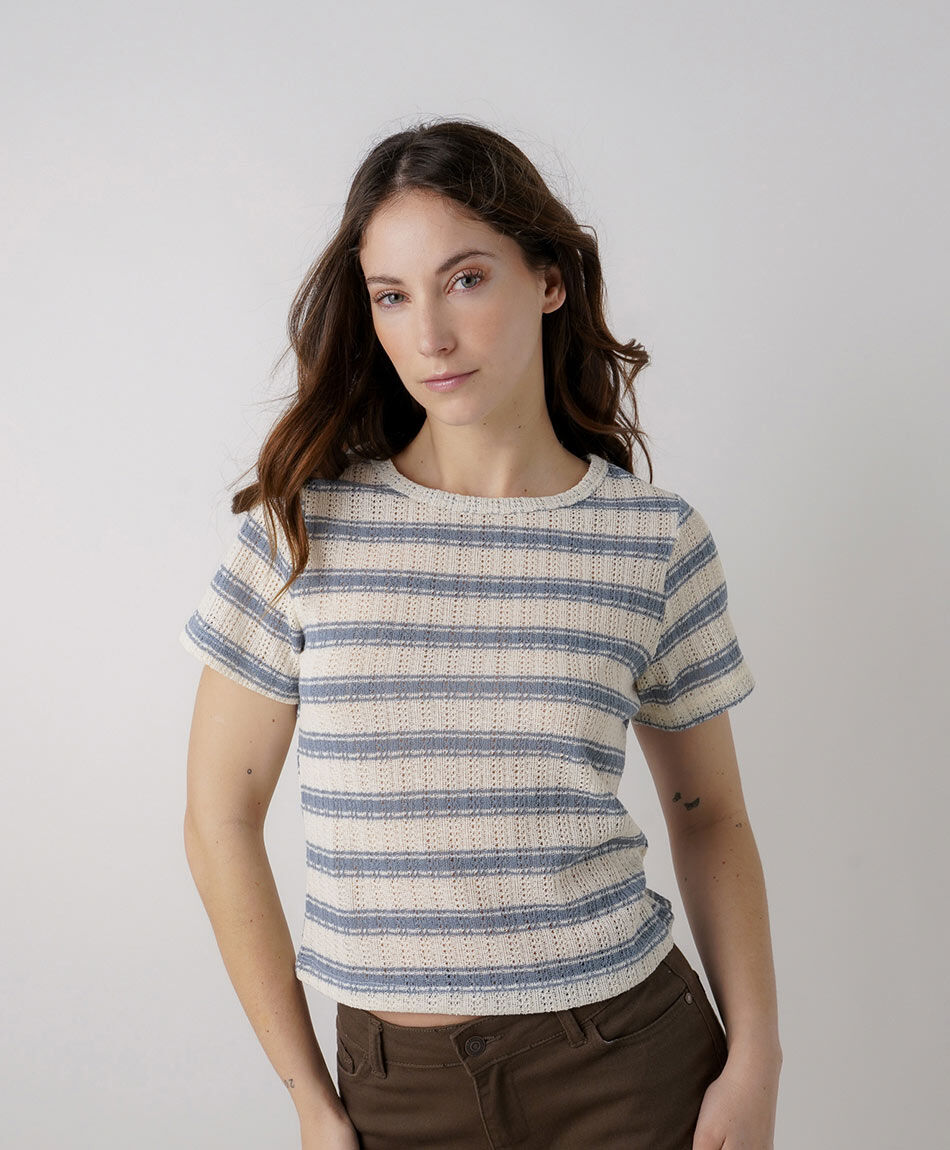 Tejido mujer polera l&iacute;neas