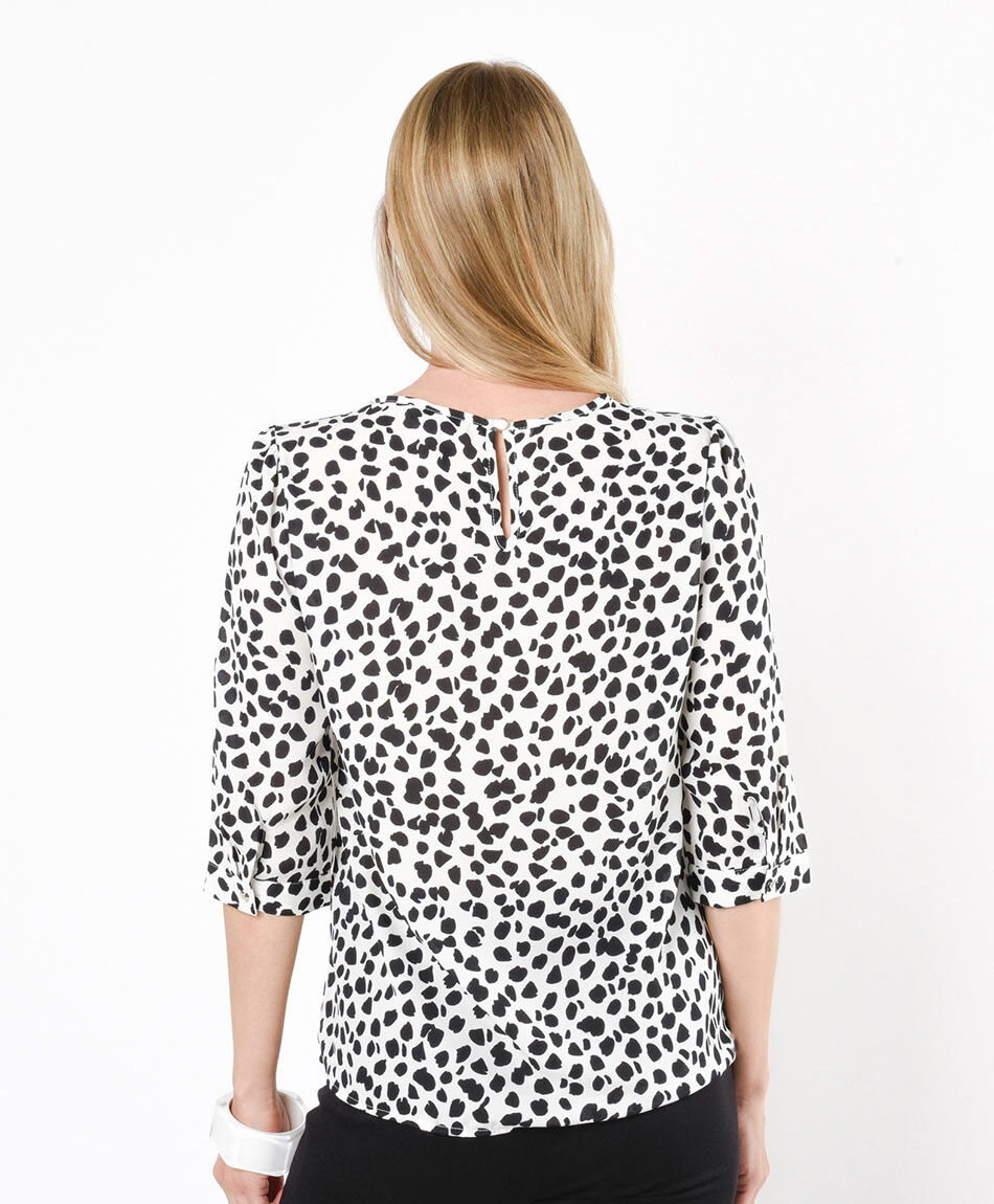 Blusa mujer puntos bicolor - TRICOT
