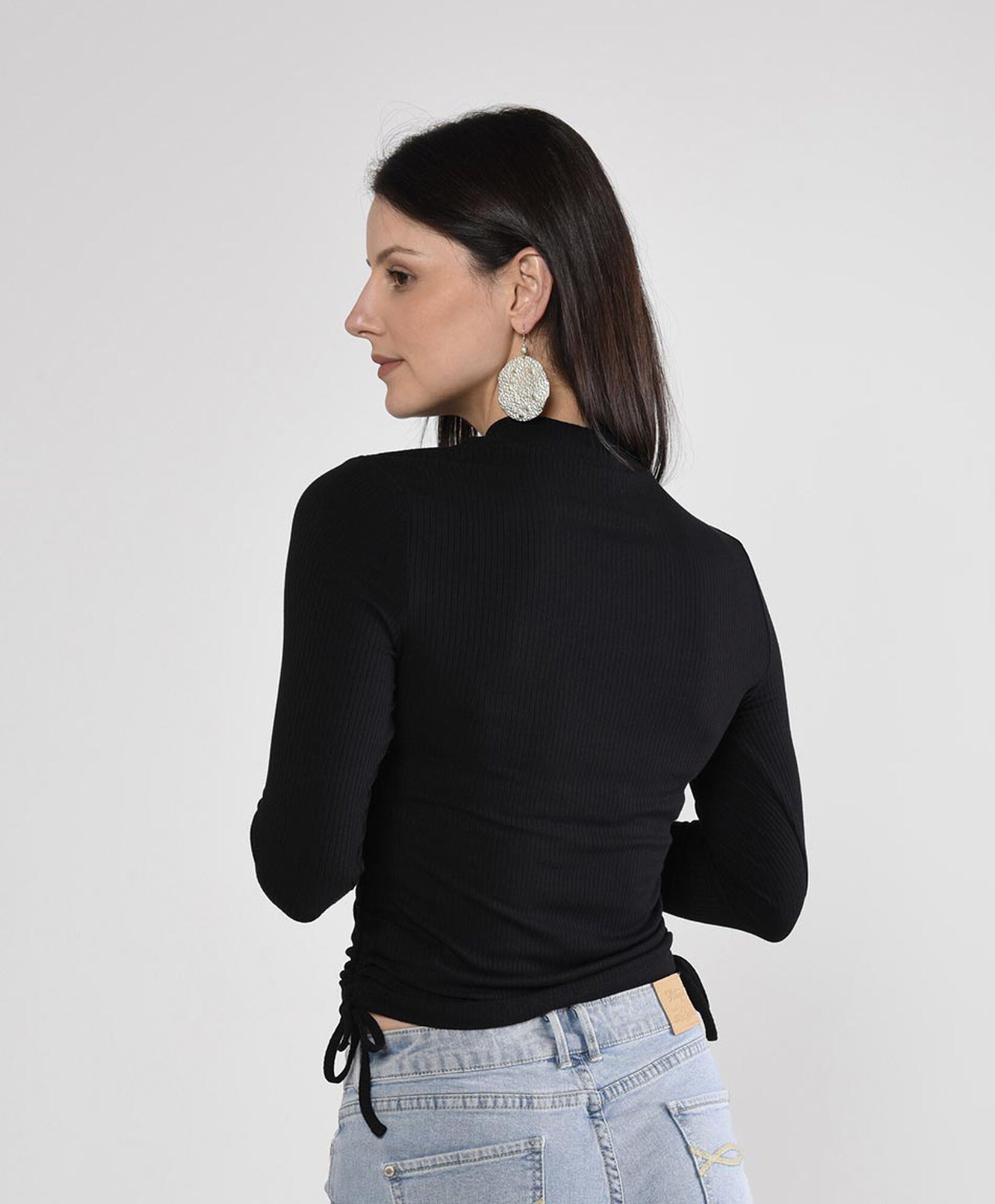 Polera mujer tiras ajustables manga larga Polera mujer tiras ajustables manga larga