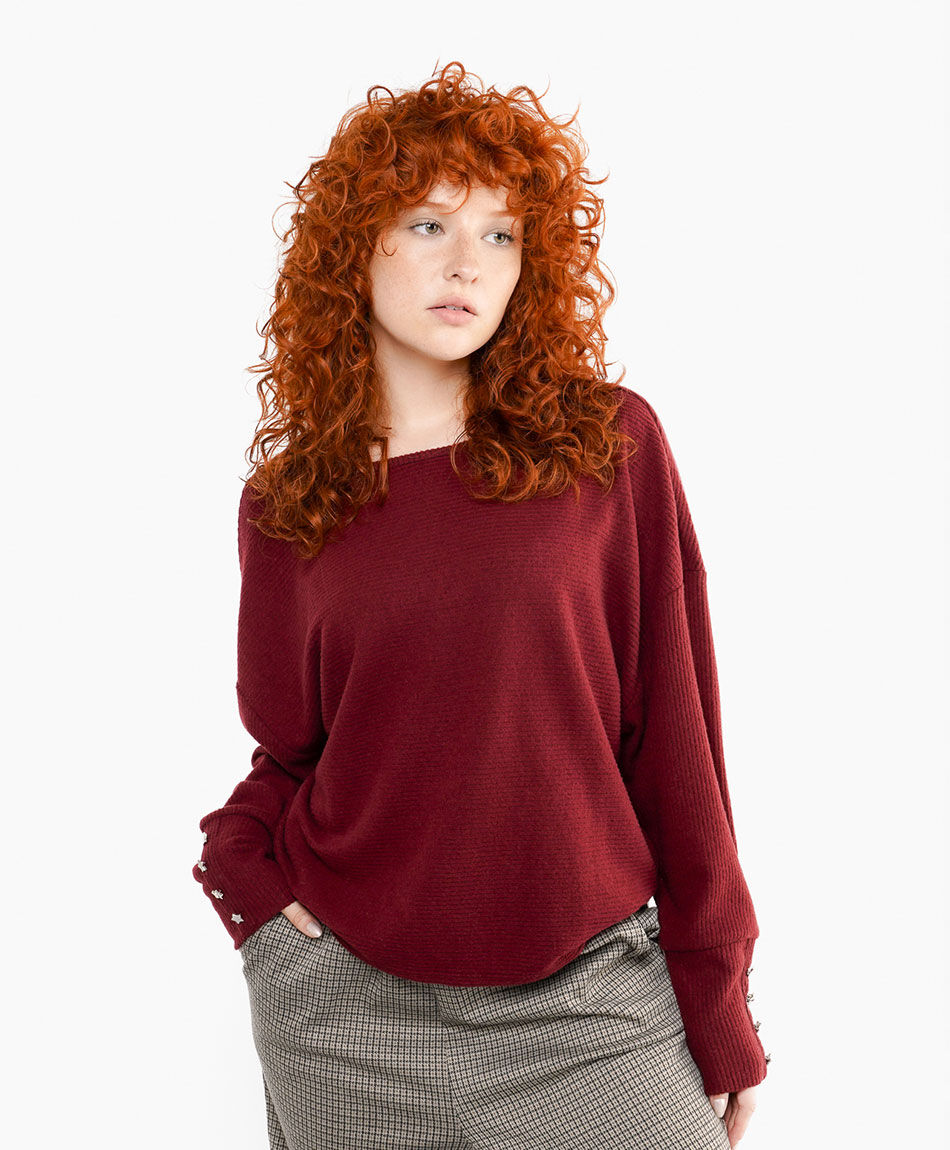 Sweater mujer pu&ntilde;o extendido