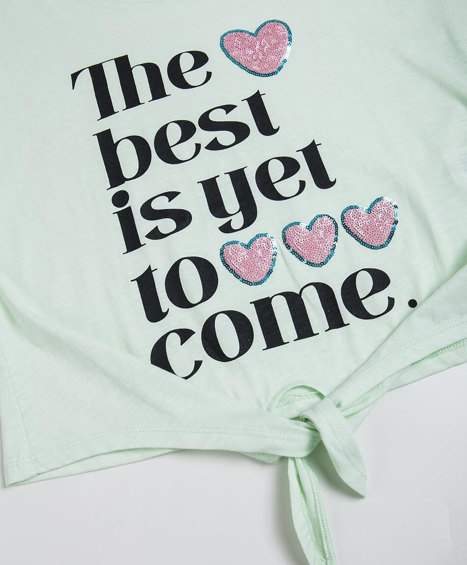 Polera ni&ntilde;a frase nudo