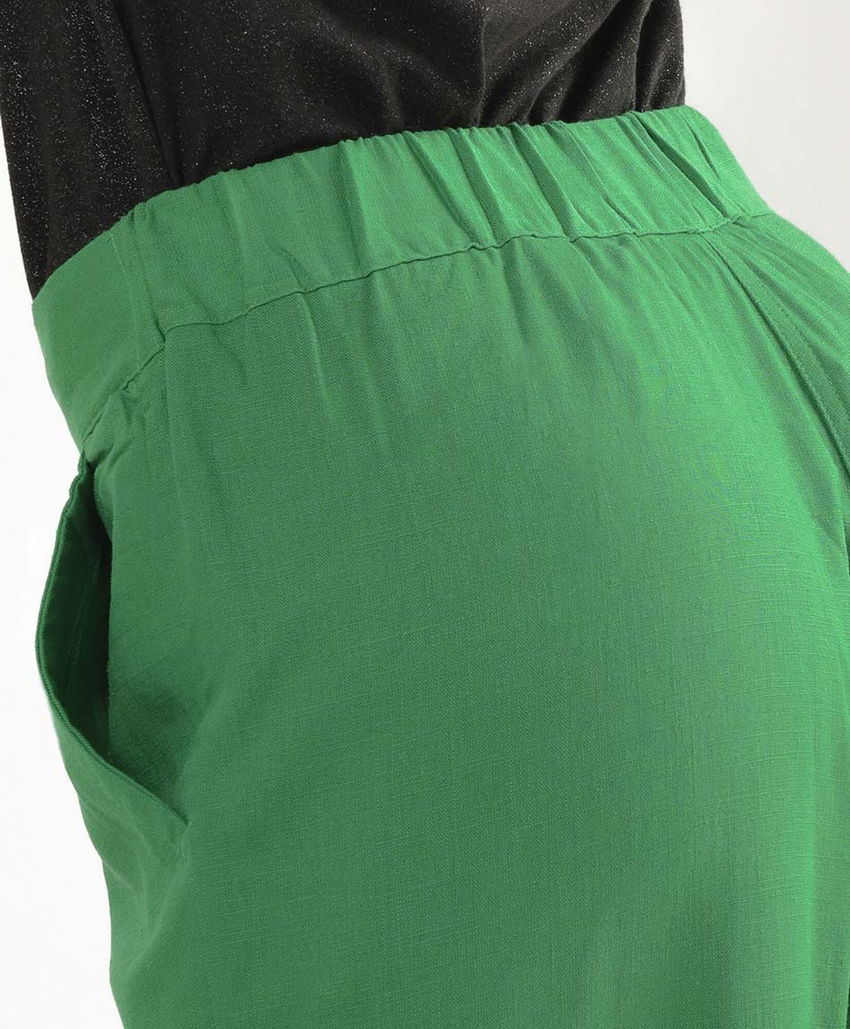 Pantalón mujer lino verde Pantalón mujer lino verde
