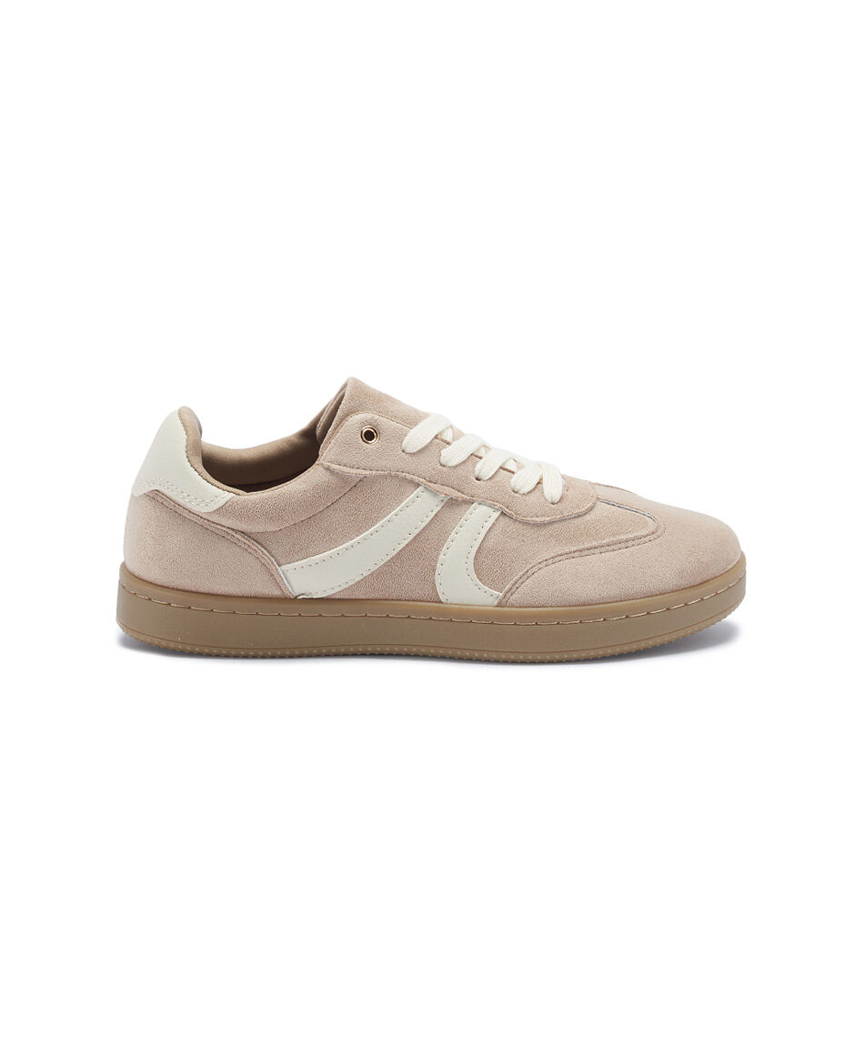 Zapatilla mujer vintaje beige