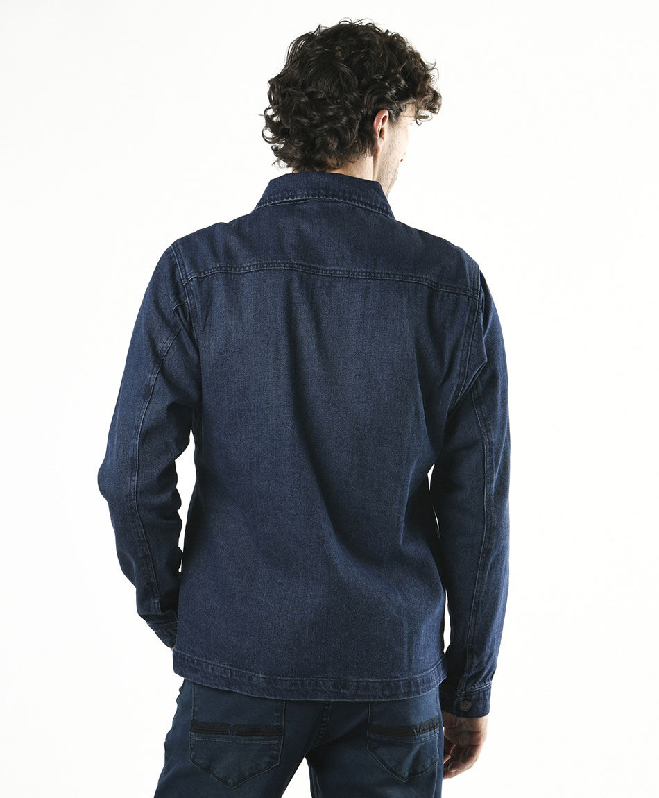 Chaqueta hombre denim cierres