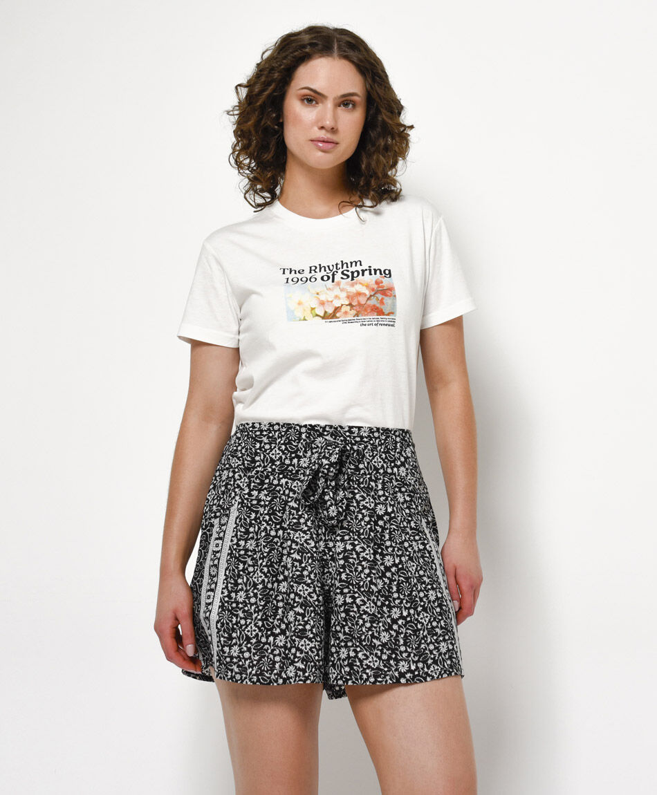 Short mujer print lazo