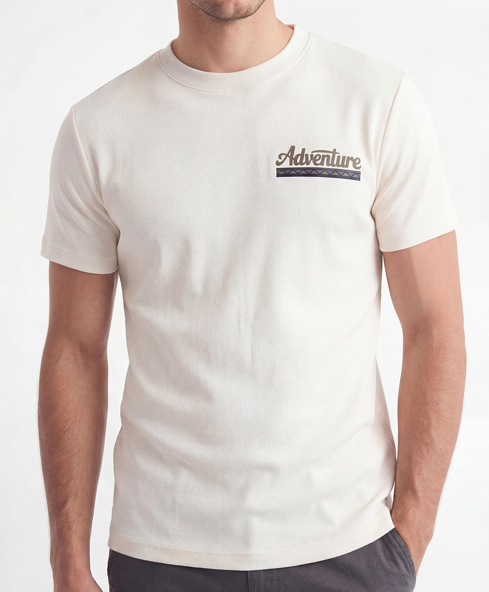 Polera hombre estampado doble adventure