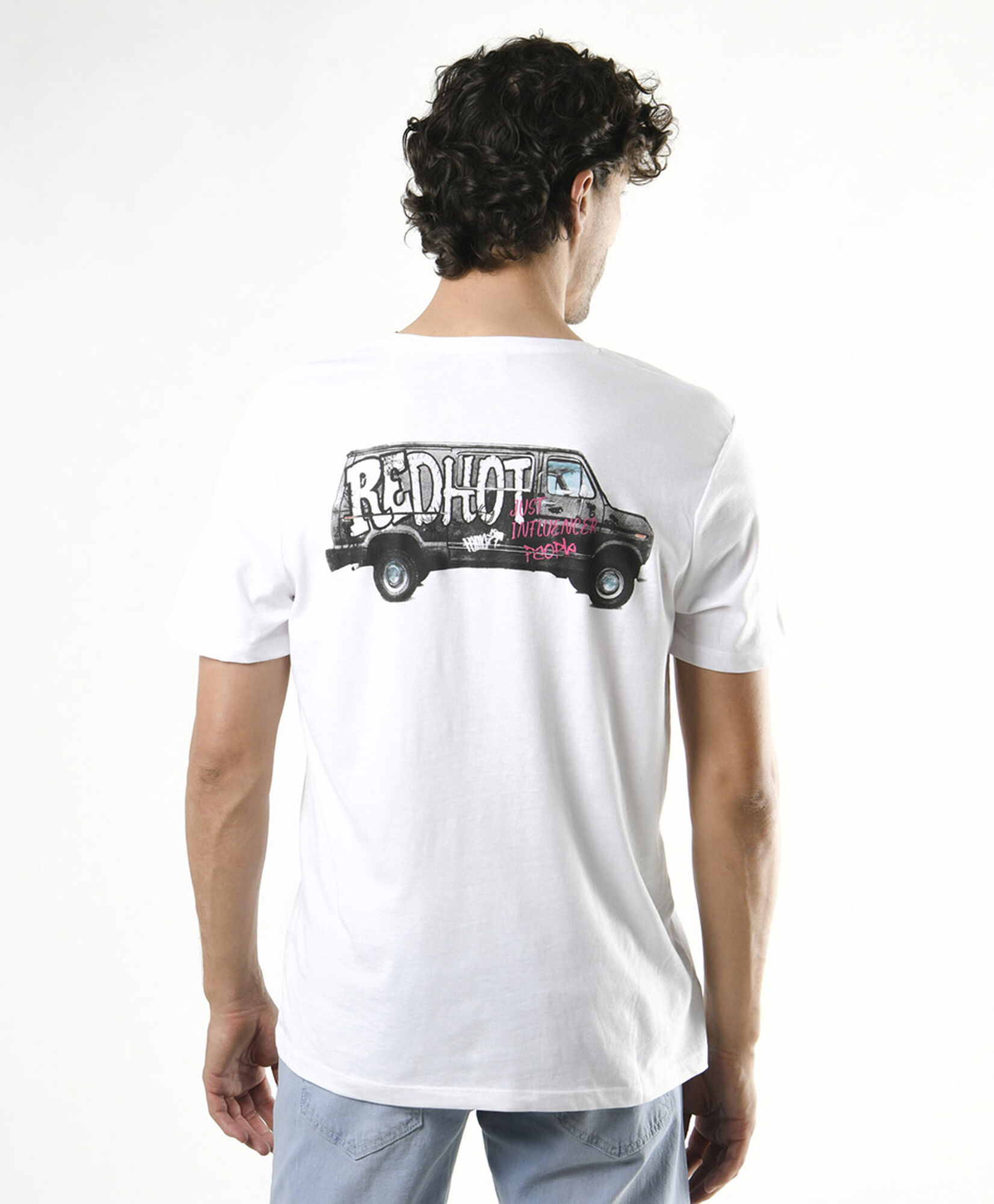 Polera hombre doble estampado graffiti Polera hombre doble estampado graffiti