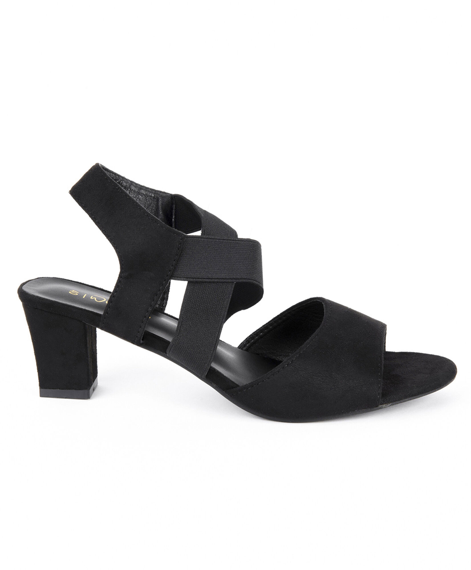 Sandalia mujer negra taco medio Sandalia mujer negra taco medio