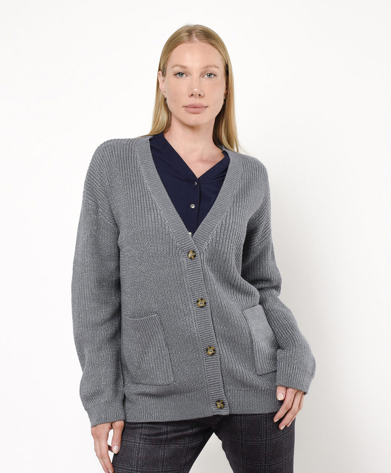 Cardigan mujer brillos bolsillos Cardigan mujer brillos bolsillos