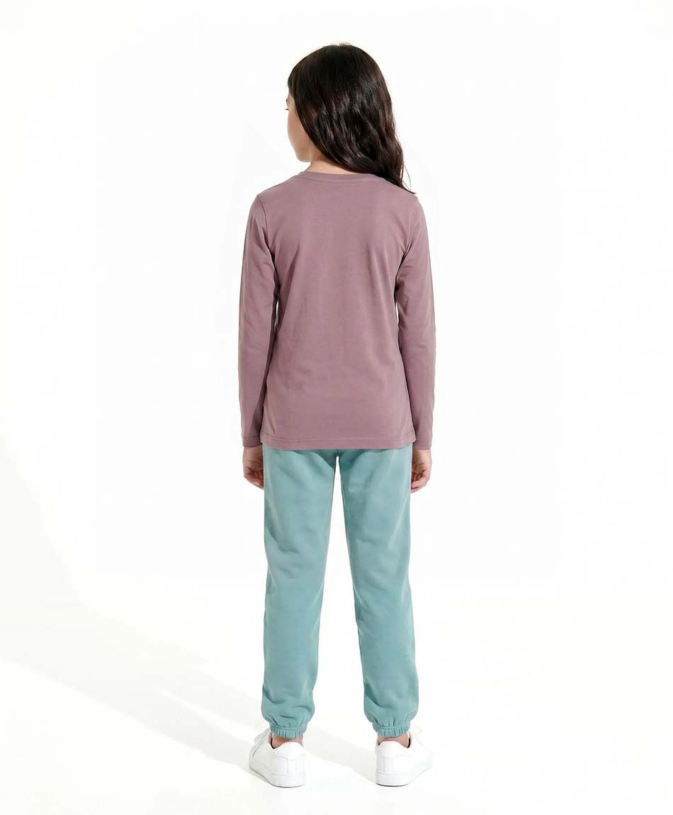 Pantal&oacute;n buzo ni&ntilde;a b&aacute;sico verde